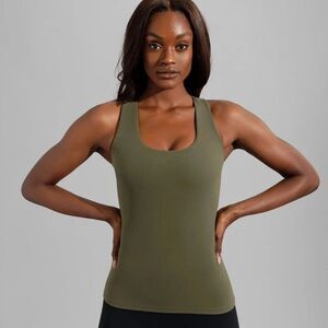BuffBunny Green Racerback Foundation Tank Top Women Size S Activewear
